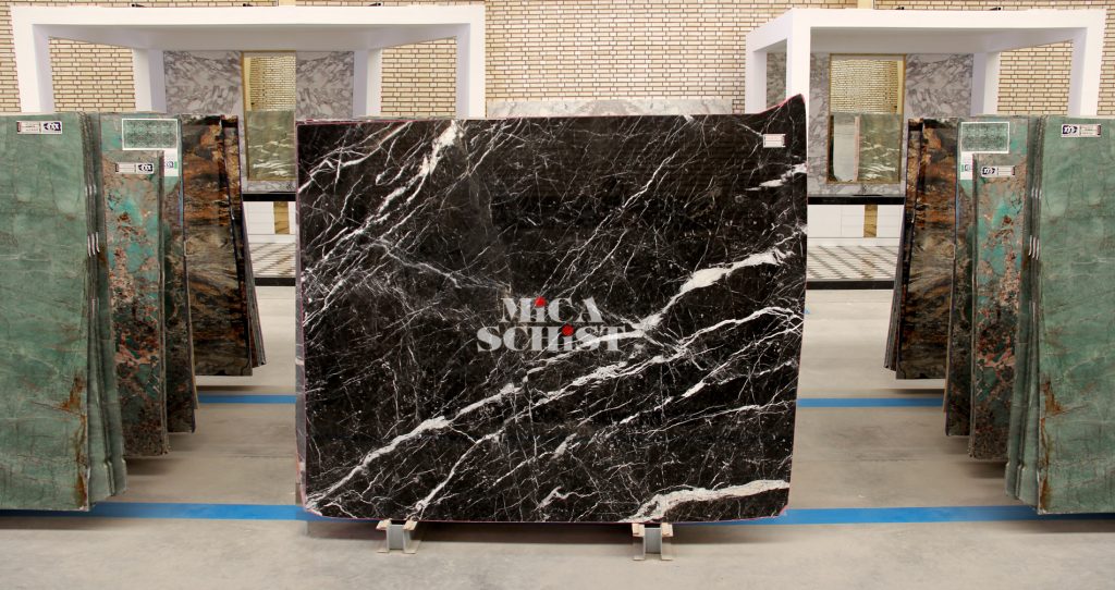 black marble stone slabs
